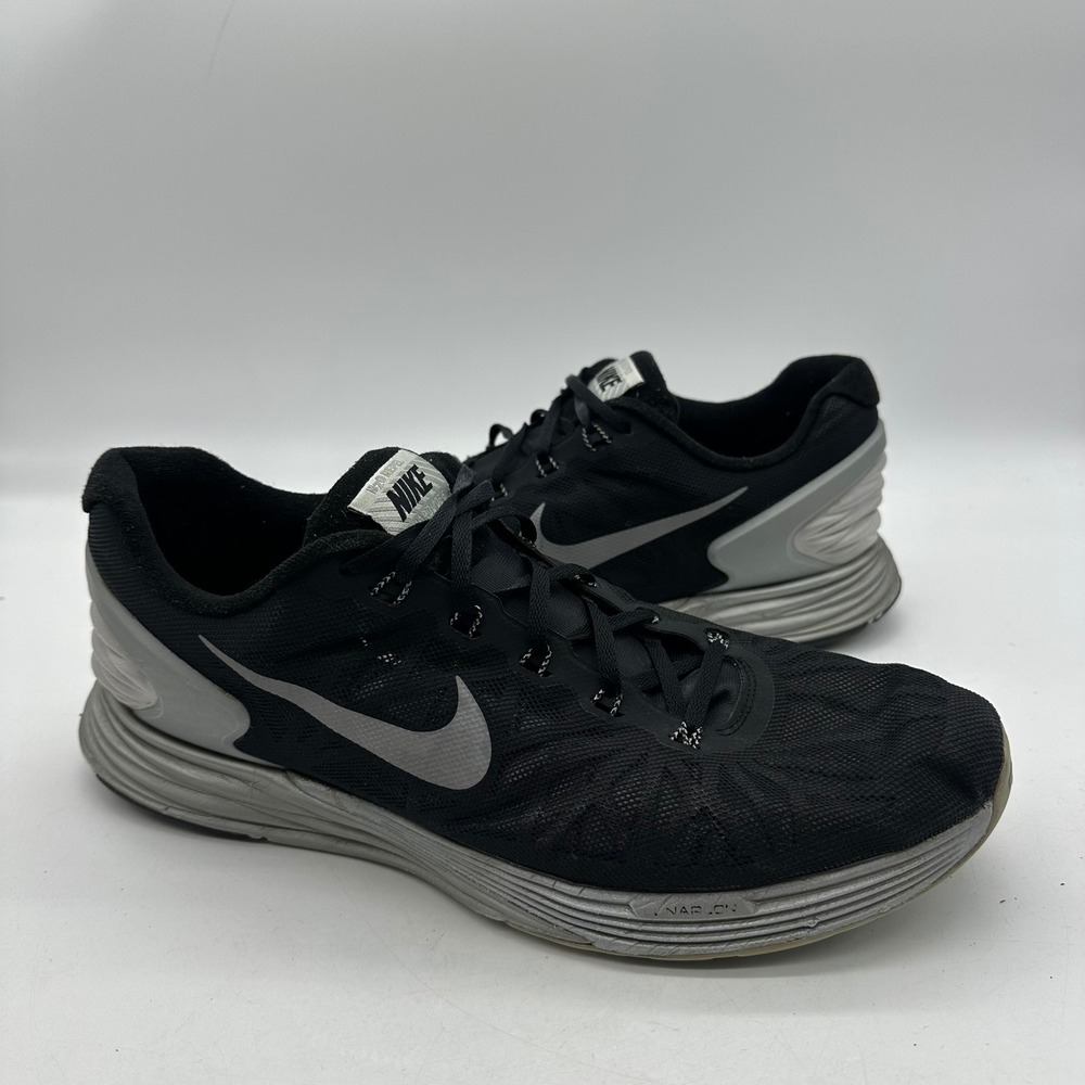 Nike 683651-001‎ Mens 14 Lunarglide 6 H2O Repel Stability Black Running Shoes